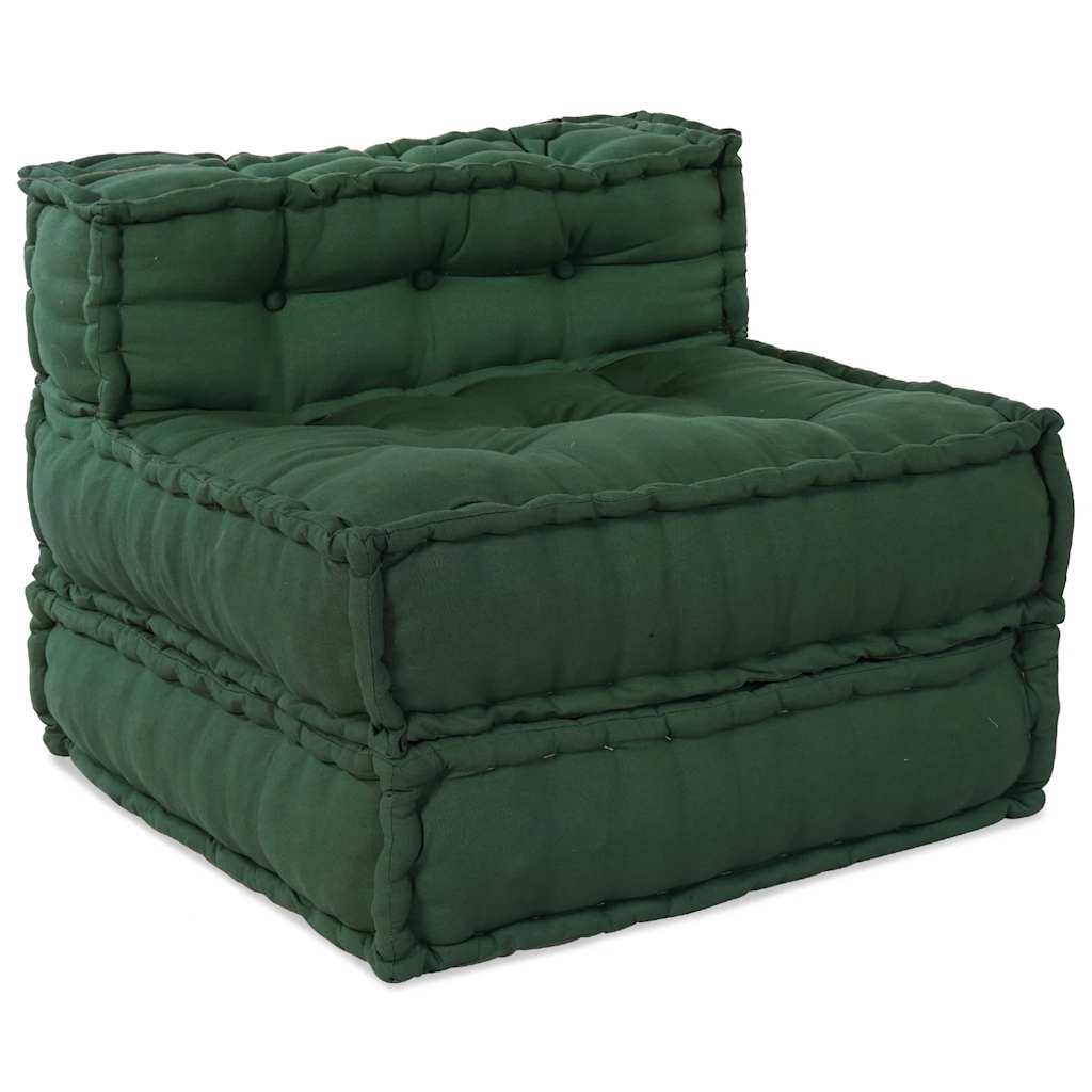 vidaXL Puf modular verde 70x70x54 țesătură