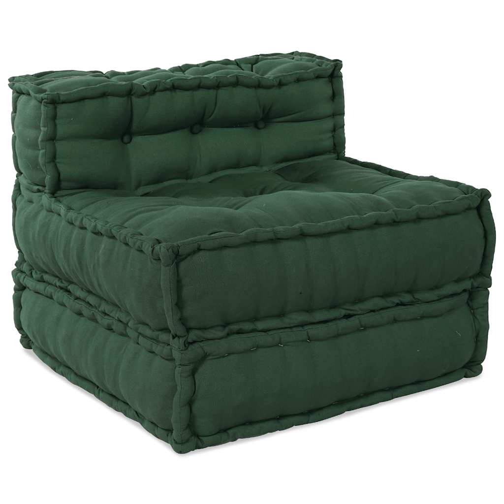 vidaXL Modulární puf zelený 70x70x54 Látka