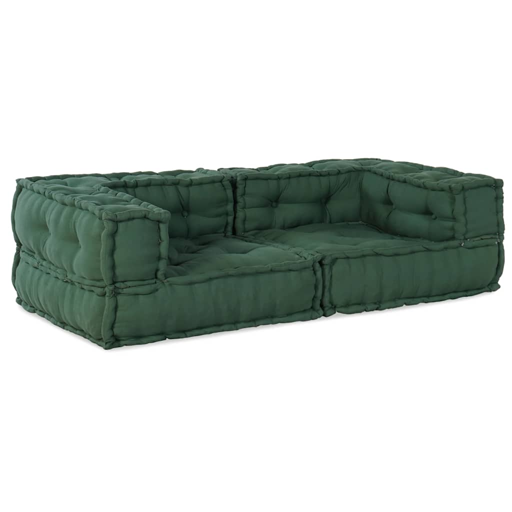 vidaXL Puf modular verde 140x70x36 țesătură