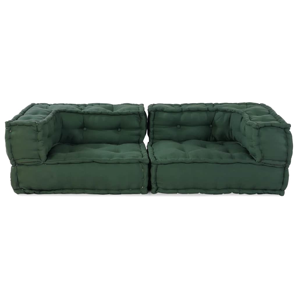 Thumbnail - vidaXL Pouf Modular Grün 140x70x36 cm Stoff
