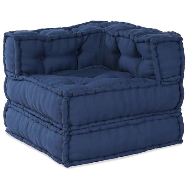 vidaXL Mooduldiivan kangas Indigo 70 x 70 x 56 cm