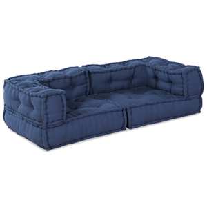 vidaXL Mooduldiivan 3 tk kangas Indigo 140 x 70 x 36 cm