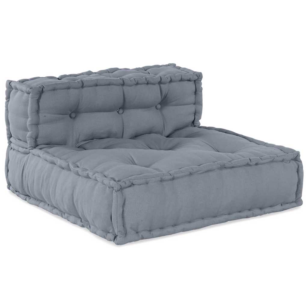 Modular Pouffe in Grey 70x70x54 Fabric