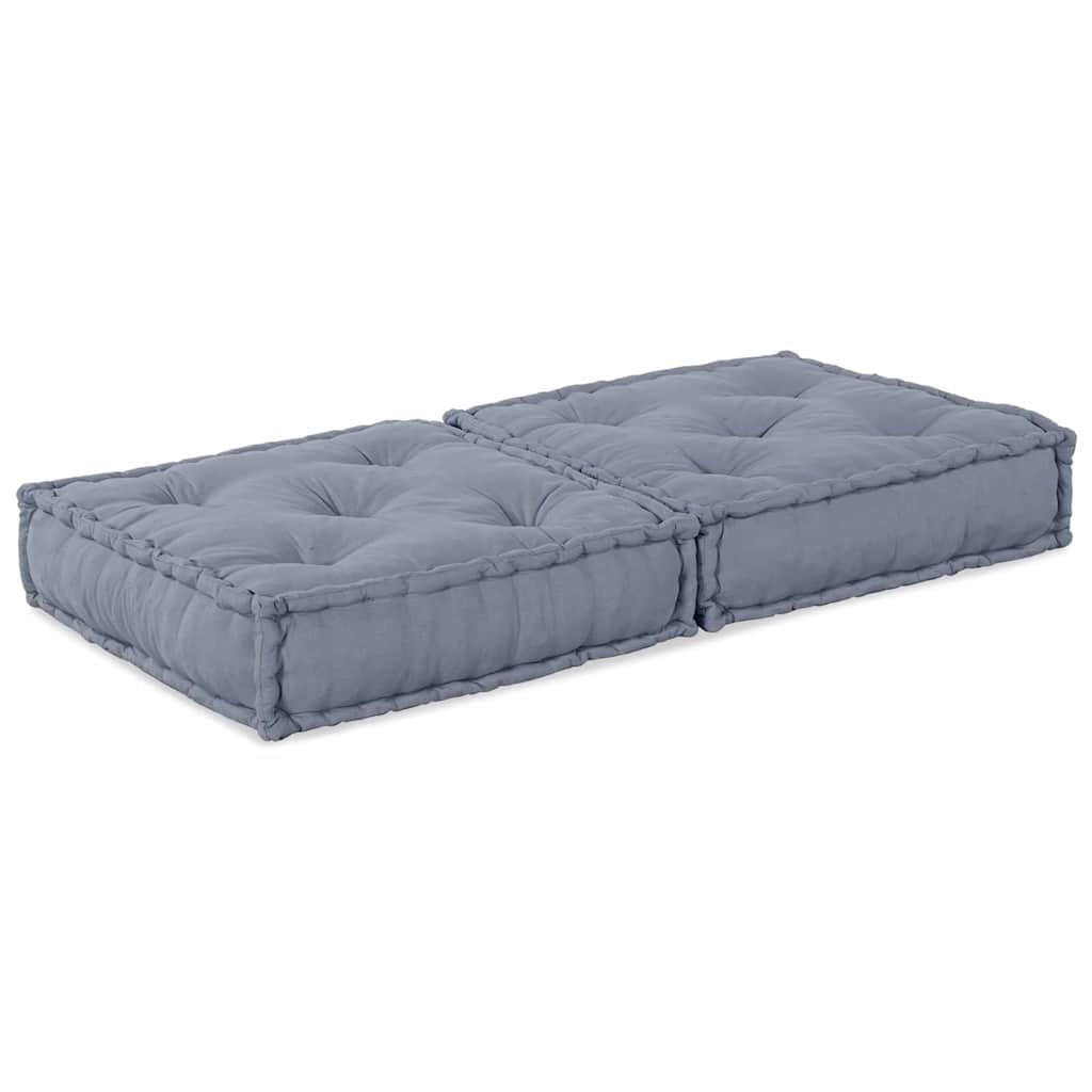 Modular Pouffe Grey 70x70x36 Fabric