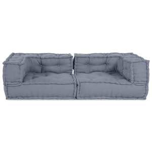 Modulová pohovka 3 pcs Šedá 140 x 70 x 36 cm Textil - obrázek 6