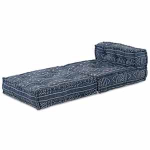 Modulární patchworková pohovka Indigo Potisk 70 x 70 x 56 cm - obrázek 2