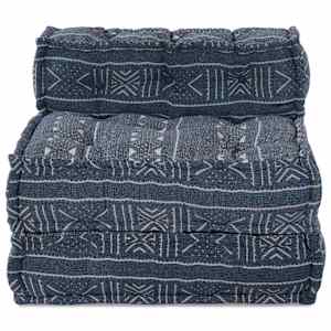 Modulární patchworková pohovka Indigo Potisk 70 x 70 x 56 cm - obrázek 5