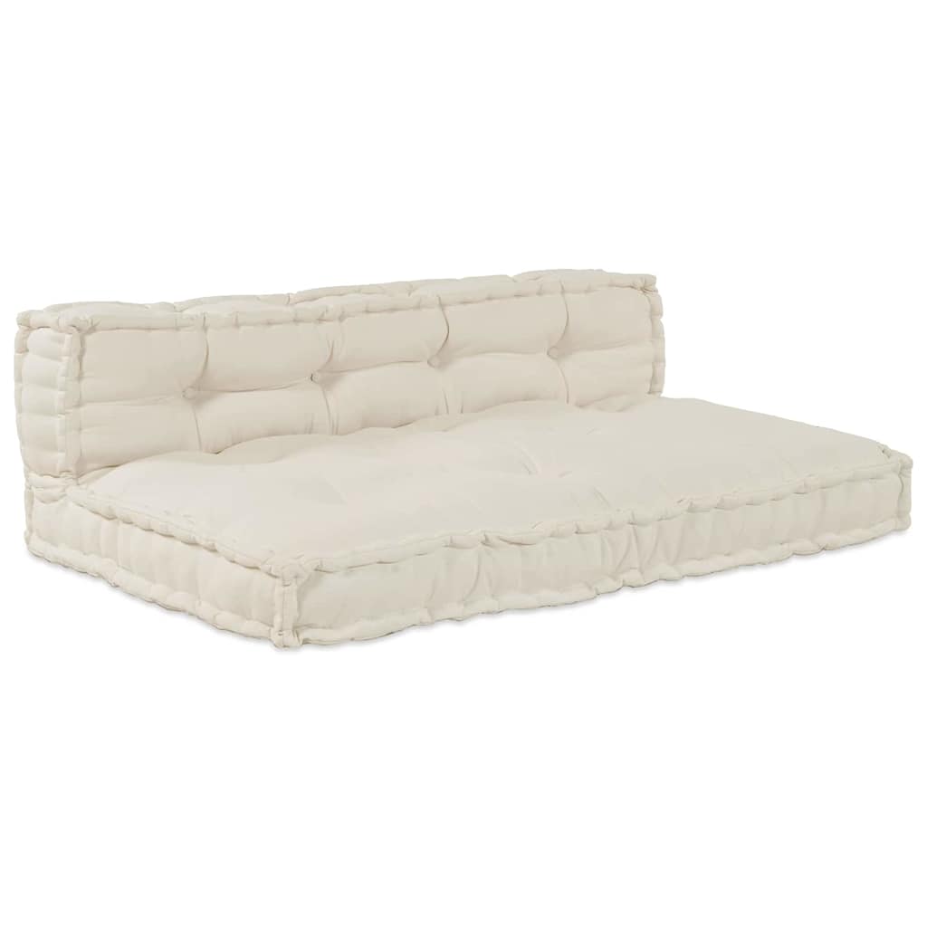 Pallet Sofa Kussen 2 pcs Crème Stof