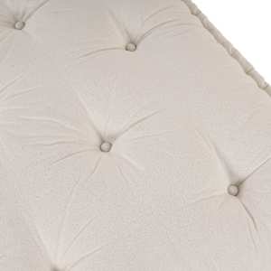 Polstrovaný pohovkový polštář Krémová 120 x 80 x 12 cm Textil - obrázek 7