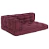 vidaXL Pallet diivanipatjade padi 3 tk kangas Bordeaux
