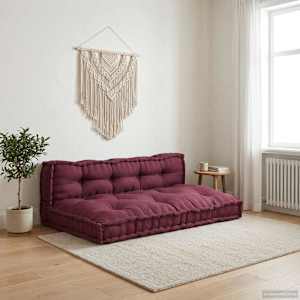 Blazina za paletni kafi 2 pcs Bordo 120 x 80 x 38 cm Blago