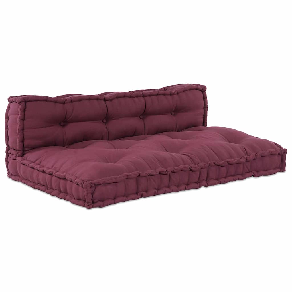 Pallet Sofa Pude med Rygstøtte Rød Stof