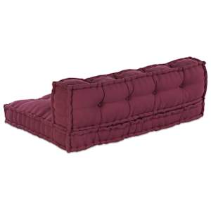 Polstrovaný pohovkový polštář 2 ks Textil Bordó - obrázek 5