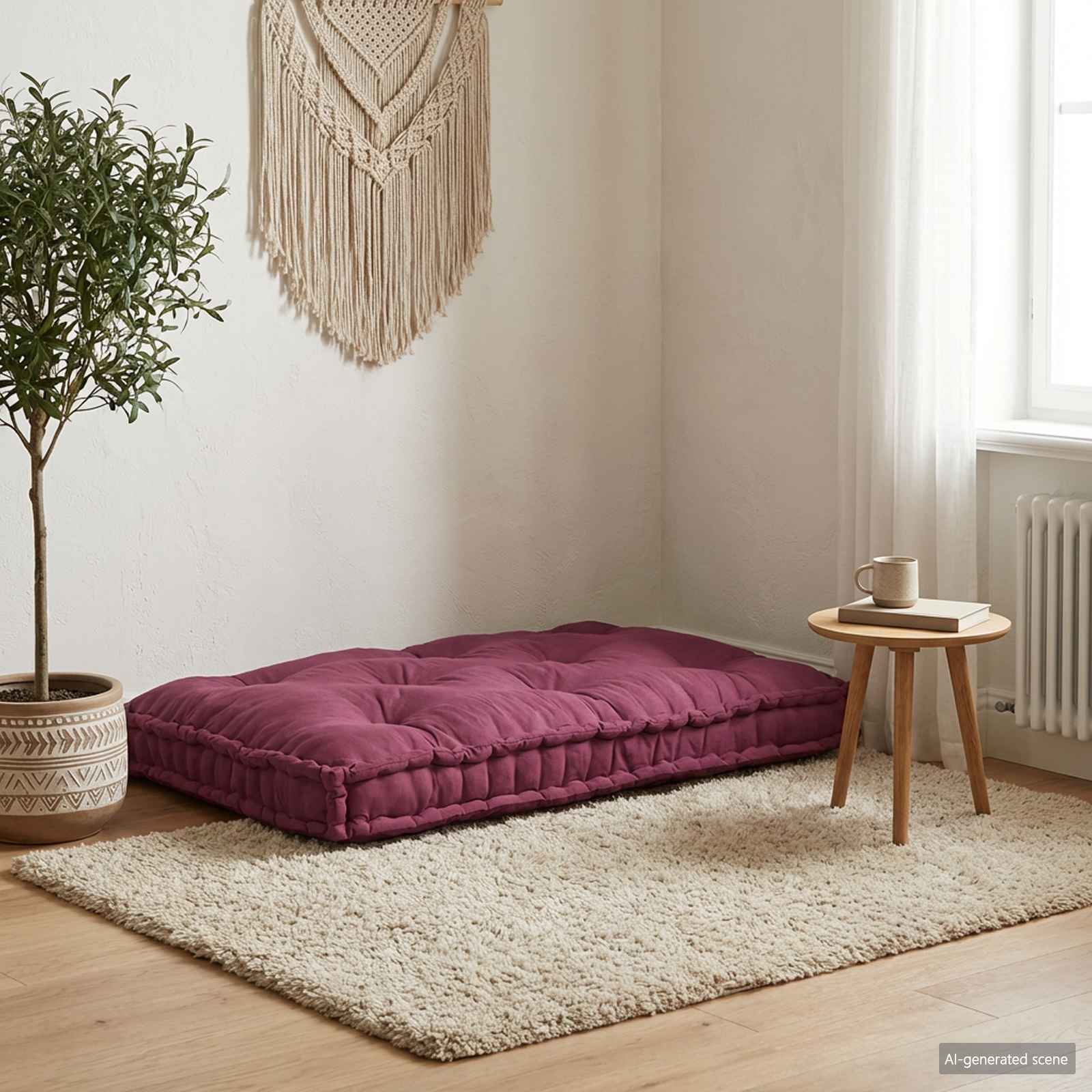 Pallet Sofa Kussen Bordeaux 120 x 80 x 12 cm Stof image 1