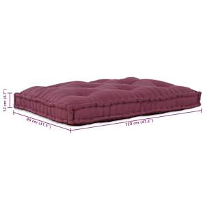 Polstrovaný pohovkový polštář Bordó 120 x 80 x 12 cm Textil - obrázek 10