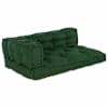 vidaXL Pallet diivanipatjade padi 3 tk kangas Roheline