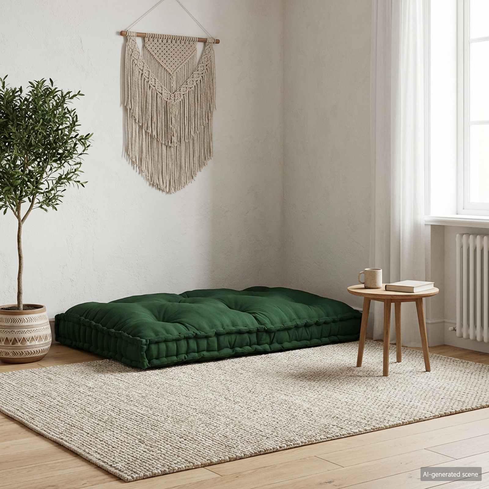 vidaXL Perna pentru canapea pe palet Verde 120 x 80 x 12 cm Țesătură