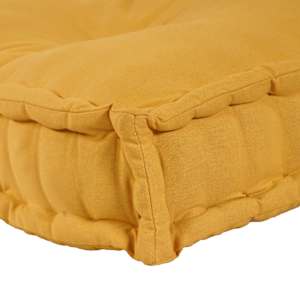 Polstrovaný pohovkový polštář 2 ks Textil Žlutá - obrázek 8
