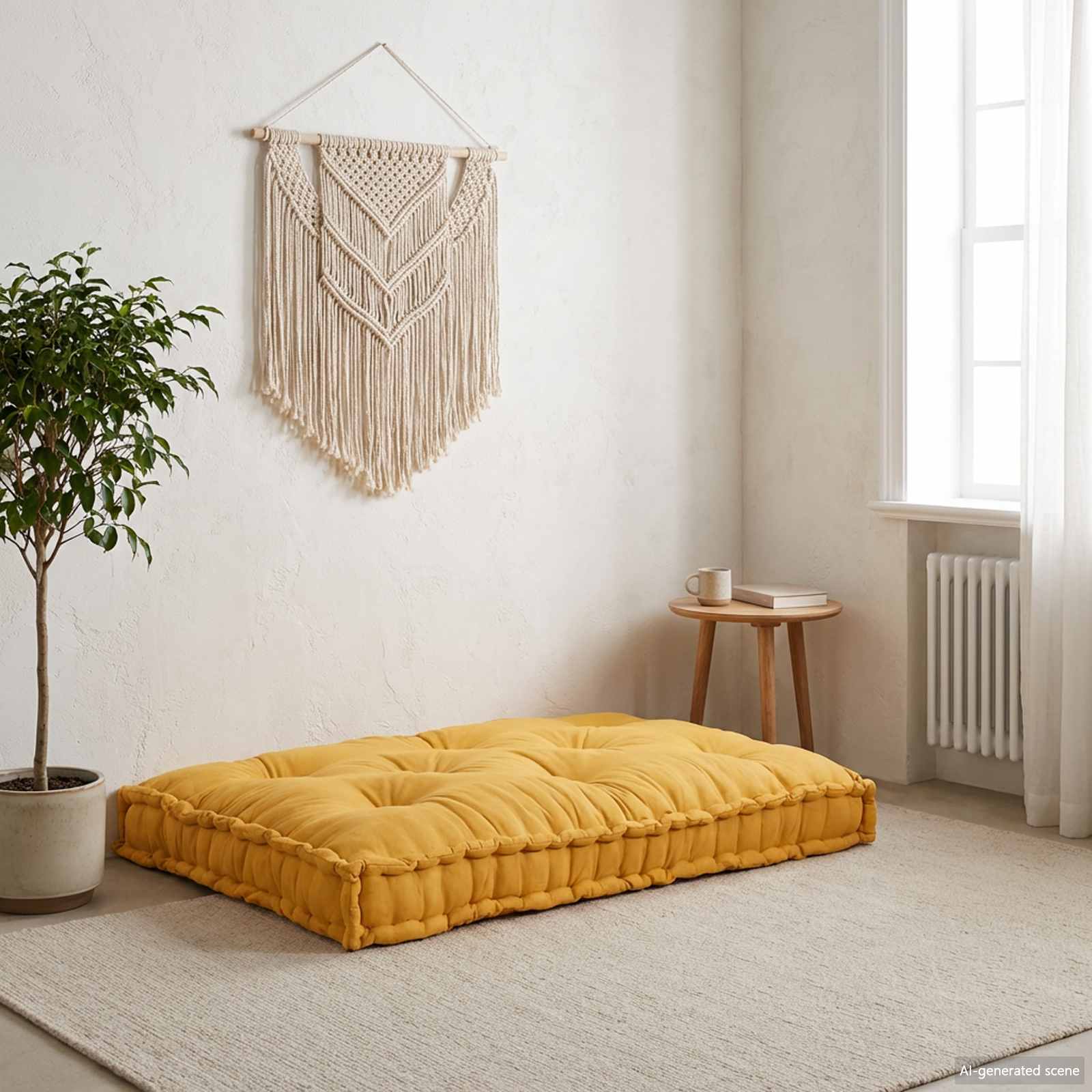 vidaXL Perna pentru canapea pe palet Galben 120 x 80 x 12 cm Țesătură