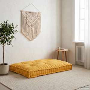 Blazina za paletni kafi Rumena 120 x 80 x 12 cm Blago