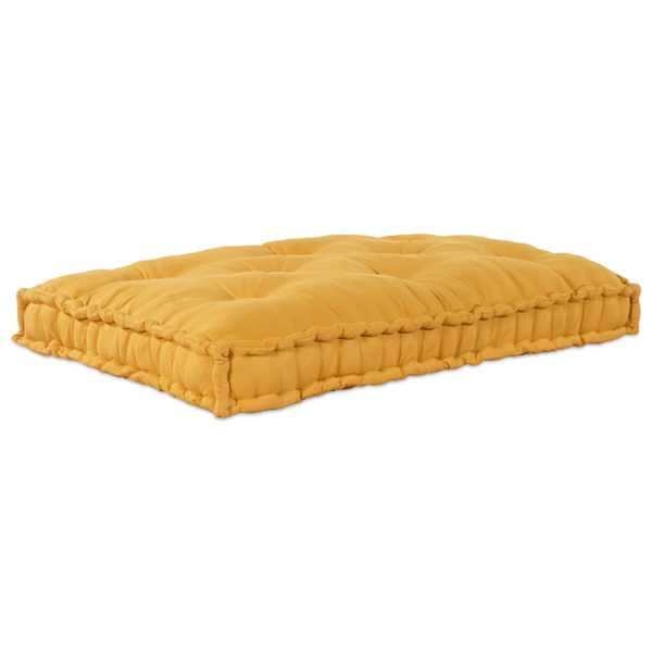 vidaXL Pallet diivanipatjade padi Kollane 120 x 80 x 12 cm kangas