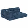 vidaXL Pallet diivanipatjade padi 3 tk kangas Indigo 120 x 80 x 38 cm