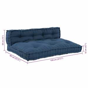 Polstrovaný pohovkový polštář 2 ks Textil Indigo - obrázek 10