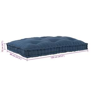 Polstrovaný pohovkový polštář Indigo 120 x 80 x 12 cm Textil - obrázek 9