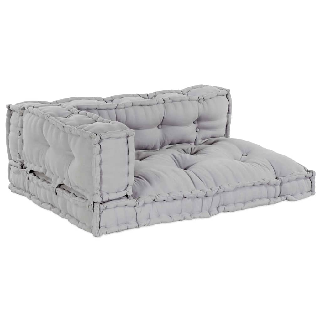 Vankúš na paletový gauč 3 pcs Sivá 60 x 40 cm Bavlna 4019098