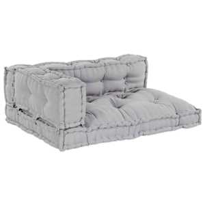 Polstrovaný pohovkový polštář 3 ks Textil Šedá 120 x 80 x 38 cm - obrázek 2