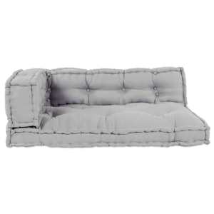 Polstrovaný pohovkový polštář 3 ks Textil Šedá 120 x 80 x 38 cm - obrázek 4