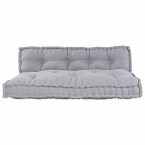 Polstrovaný pohovkový polštář 2 ks Textil Šedá 120 x 80 x 38 cm - obrázek 4