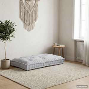 Blazina za paletni kafi Siva 120 x 80 x 12 cm Blago