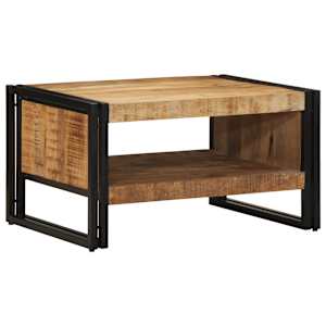 Kava miza 70x50x38 cm Masivni neobdelan les Mango