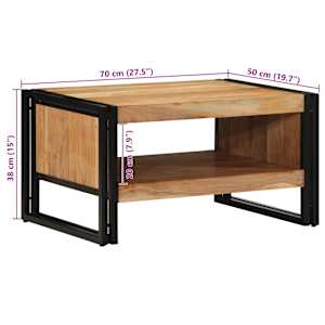 Konferenční stolek 70x50x38 cm Masivní dřevo Akácie - obrázek 11