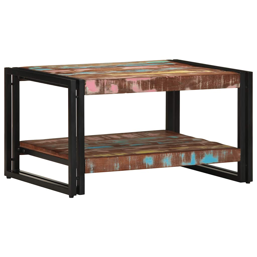 vidaXL Salontafel 70x50x38 cm massief gerecycled hout meerkleurig