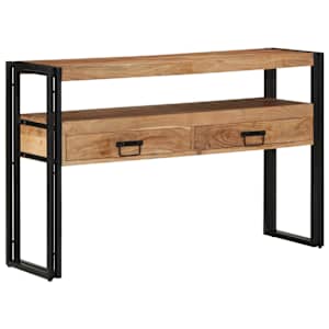vidaXL Konsoollaud sahtliga Pruun 120 x 33 x 75 cm Tugev akatsiapuu