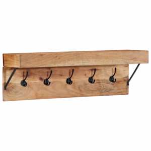 vidaXL Riidepuu Seinale kinnitatav Pruun 73 x 19 x 23 cm Akaatsiapuit