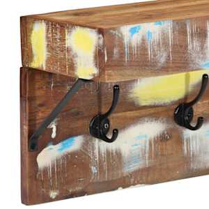Věšák na kabáty Hnědá 73 x 19 x 23 cm Masivní recyklované dřevo - obrázek 7