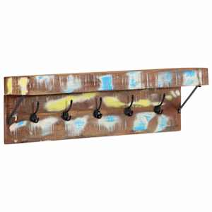 vidaXL Riidepuu Mitmev&auml;rviline 73 x 19 x 23 cm Taastatud puit