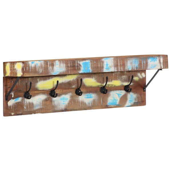 vidaXL Riidepuu Mitmev&auml;rviline 73 x 19 x 23 cm Taastatud puit