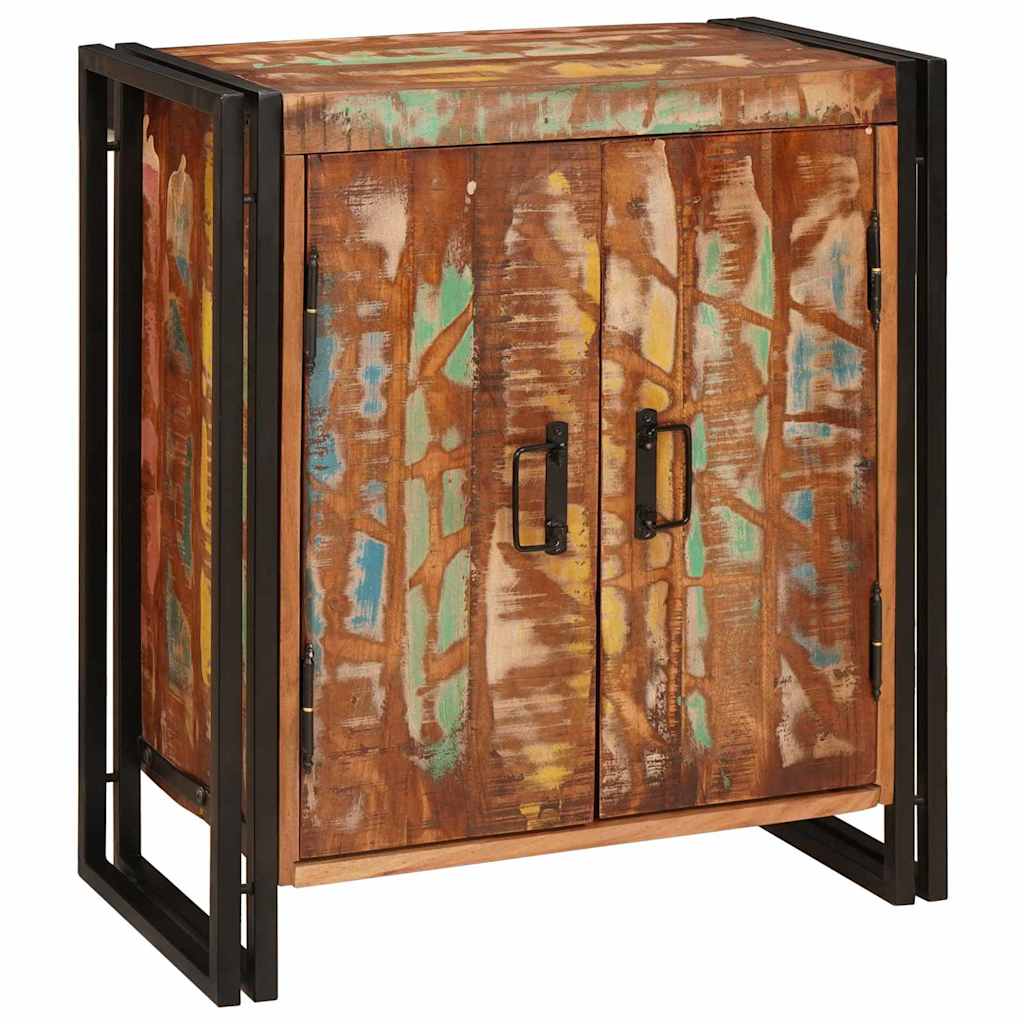 vidaXL Nachtkastje Multikleur 38 x 33 x 58 cm massief gerecycled hout