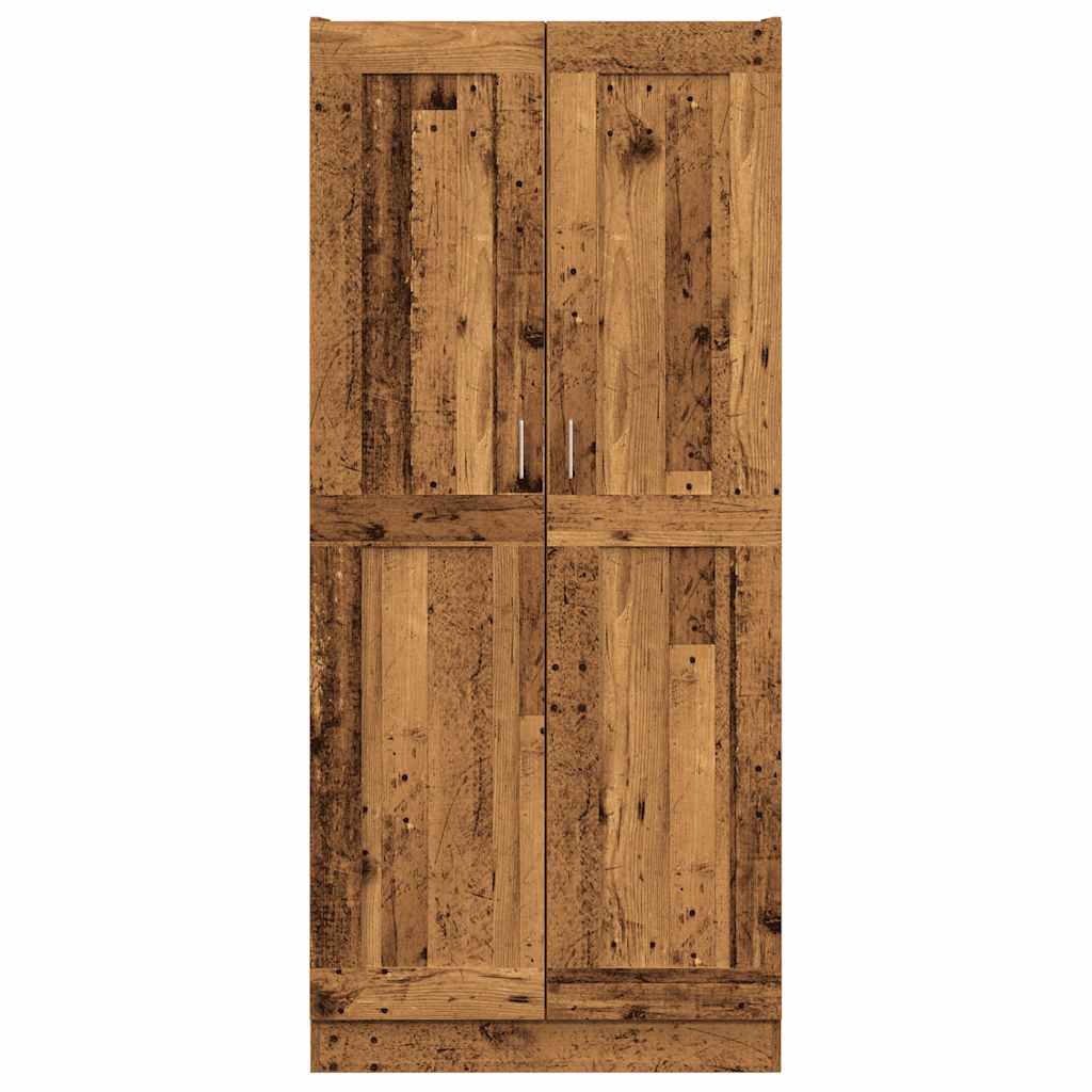 vidaXL Hoge kast 82,5x30,5x185 cm bewerkt hout oud houtkleurig