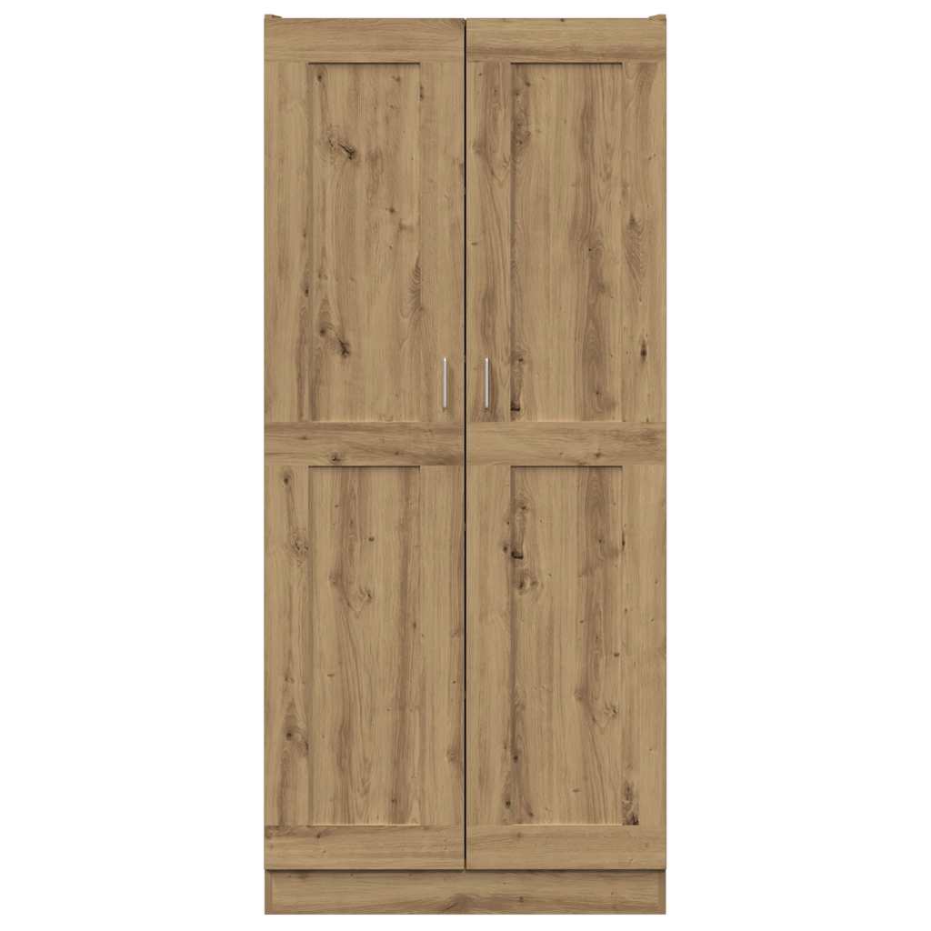 vidaXL Hoge kast 82,5x30,5x185 cm bewerkt hout artisanaal eikenkleur afbeelding