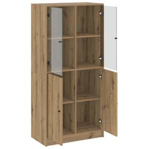 Highboard s dvířky dub artisan 68x37x142 cm kompozitní dřevo - obrázek 4