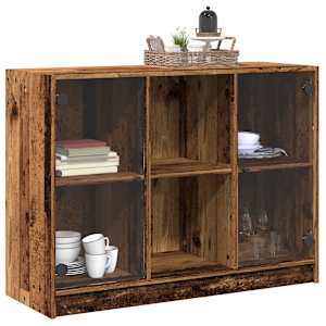 Příborník old wood 102 x 37 x 75,5 cm kompozitní dřevo - obrázek 3