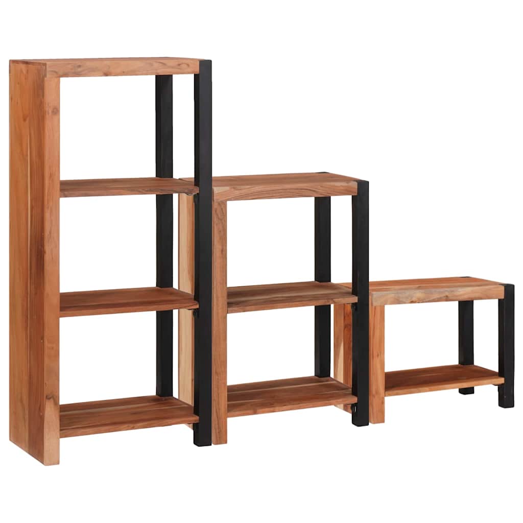vidaXL Boekenkast 3 pcs Bruin 50 x 30 x 110 cm Massief acaciahout