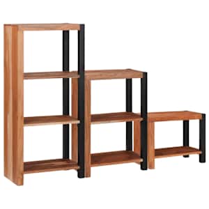 Knihovna 3 pcs Hnědá 50 x 30 x 110 cm Masivní akátové dřevo - obrázek 3
