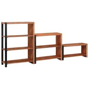 Knihovna 3 pcs Hnědá 80 x 30 x 110 cm Masivní akátové dřevo - obrázek 6