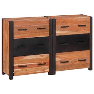vidaXL K&otilde;ide 3 tk Pruun 110 x 30 x 75 cm Tugev akatsiapuu
